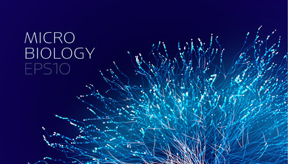 Futuristic technology ai tree. Futuristic plant microbiology. agriculture technology