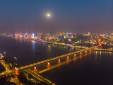 Fototapeta  - Wuhan city skyline scenery in Wuahn, Hubei, China
