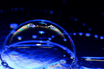 Wall Mural - Macro shot of soap bubbles