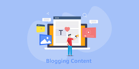 Wall Mural - content marketing, business data, blogging and social media publication, content management, freelan