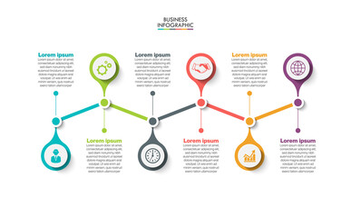 Business data visualization. timeline infographic icons designed for abstract background template milestone element modern diagram process technology digital marketing data presentation chart Vector