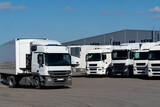 Fototapeta  - Truck fleet at the logistics center