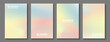 © renaldi - Set of soft cloud cover background in pastel colorful gradation. Modern blurred background. Vector EPS.10