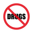 © Yuliia - No drugs signs . Drug prohibition means no drugs. Isolated on white background. Flat style. Vector