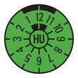 Grüne TÜV Plakette Siegel grün Hauptuntersuchung HU Vektor 2024