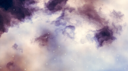 Wall Mural - Galaxy sky with nebula and stars background.