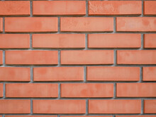 Surface Of New Red Brick Wall