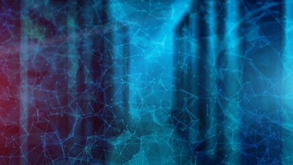 Wall Mural - 3d abstract technology and engineering server equipment background.