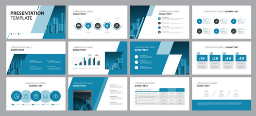 Wall Mural - template presentation design backgrounds and page layout design for brochure, book, magazine, annual report and company profile, with info graphic elements graph design concept