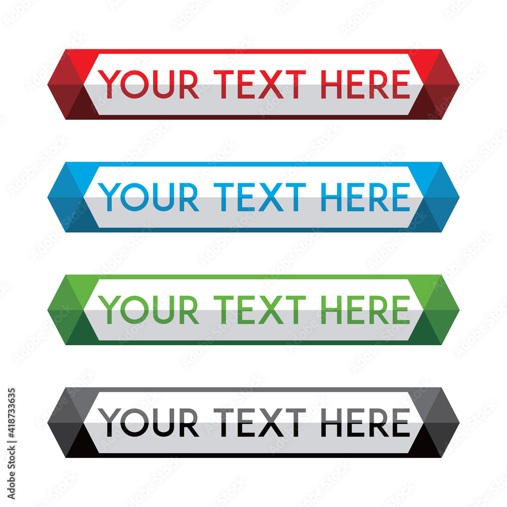 banner set, text box, title box, speech text, speech title, frame text, frame title, text border, title border