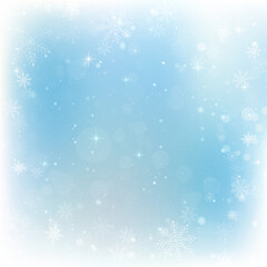 Wall Mural - Abstract Christmas background with snowflakes. Blue Elegant Winter background