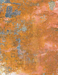 Sticker - Rusted metal plate with peeling paint