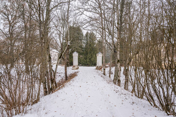 Canvas Print - path in the snow