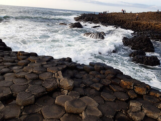 wave crashing on rocks