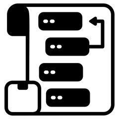 Canvas Print - workflow automation icon in glyph style
