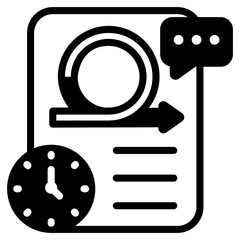 Canvas Print - workflow automation icon in glyph style
