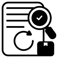 Canvas Print - workflow automation icon in glyph style