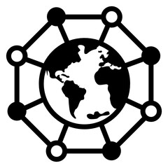 Wall Mural - 
Icon of geolocation in modern filled style

