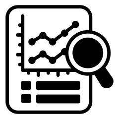 Canvas Print - business report with eye, data monitoring icon