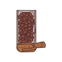 Poster - coffee beans jar