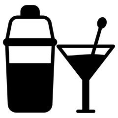 Canvas Print - drink mixing icon, solid premium download