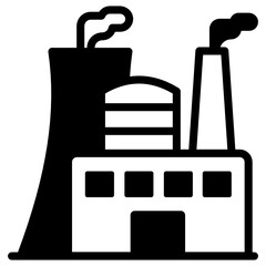 Poster - 
An industrial icon in glyph vector 

