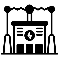 Canvas Print - a power substation icon, premium download