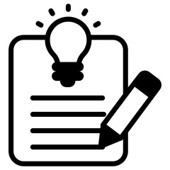 Wall Mural - editable solid icon of curriculum