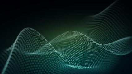 Wall Mural - 3d abstract digital technology background. futuristic sci-fi user interface concept with gradient do