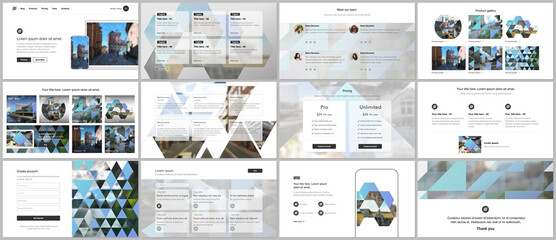 Wall Mural - vector templates for website design, presentations, portfolio. templates with triangles, triangular 