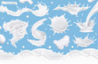 © Natis - Milk splashes set. Seamless pattern 3d realistic vector