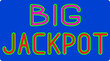 © Aleks - Jackpot winner, play casino, game banner. Vector on blue