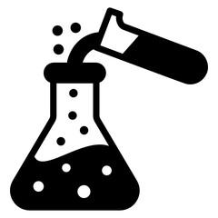 Canvas Print - chemical reaction in solid style icon