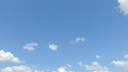 slow motion 4k cinemagraph b-roll timelapse, beautiful sunny clear blue sky background with puffy fl