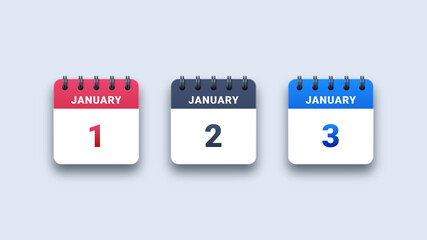 Paper calendar icons