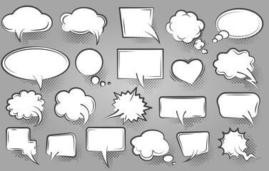 Wall Mural - cartoon comics communication balloons