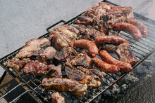 Argentinian Grilled Meat Cooking - Asado Argentino