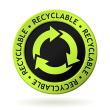 Vector Recyclable Shine Green Medal