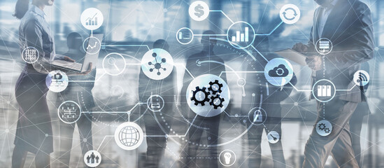 Automation Process 2021. System Business concept