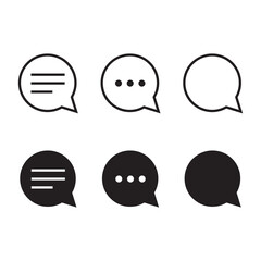 Canvas Print - Speech bubbles Icon vector flat design