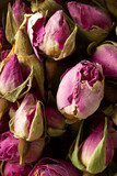 Fototapeta Dziecięca - Pink rose buds. Herbal tea. Texture, background.