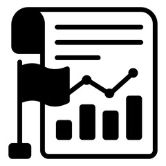 Poster - 
Bar chart with dollar depicting financial growth icon

