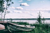 Fototapeta Pomosty - boat on the lake
