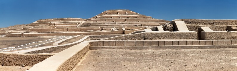 Nasca or Nazca pyramid Cahuachi ruins Peru