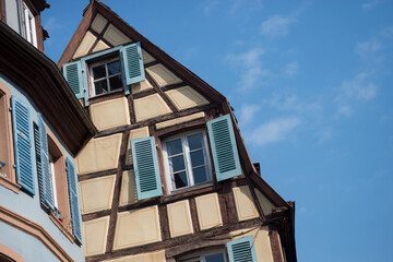 Wall Mural - retail of traditional medieval architecture in Colmar - France