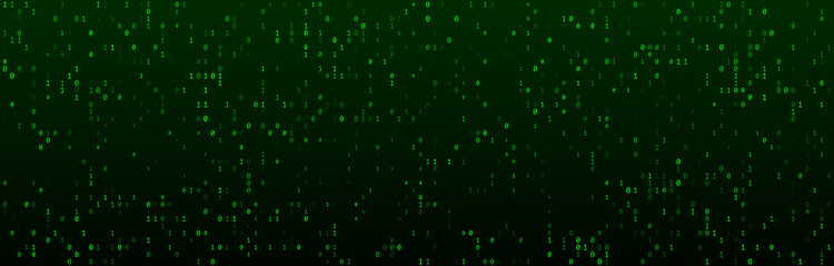 Wall Mural - a stream of binary code on the screen. computer binary numbers