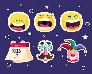 Sticker - fools day celebration