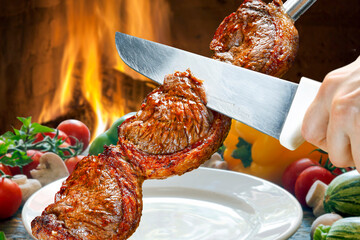 Picanha, traditional Brazilian barbecue.