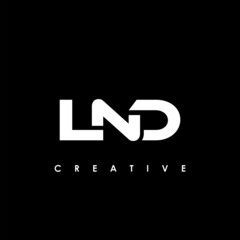 LND Letter Initial Logo Design Template Vector Illustration