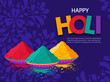 Colorful gulaal (powder color) indian festival for Happy Holi card color Background. illustration of abstract colorful Happy Holi background
